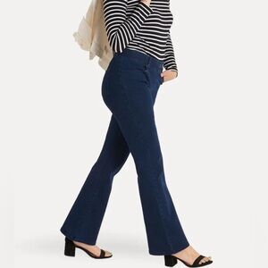 Betabrand Boot Cut Pull On Jeans in Dark Indigo Women’s size Medium